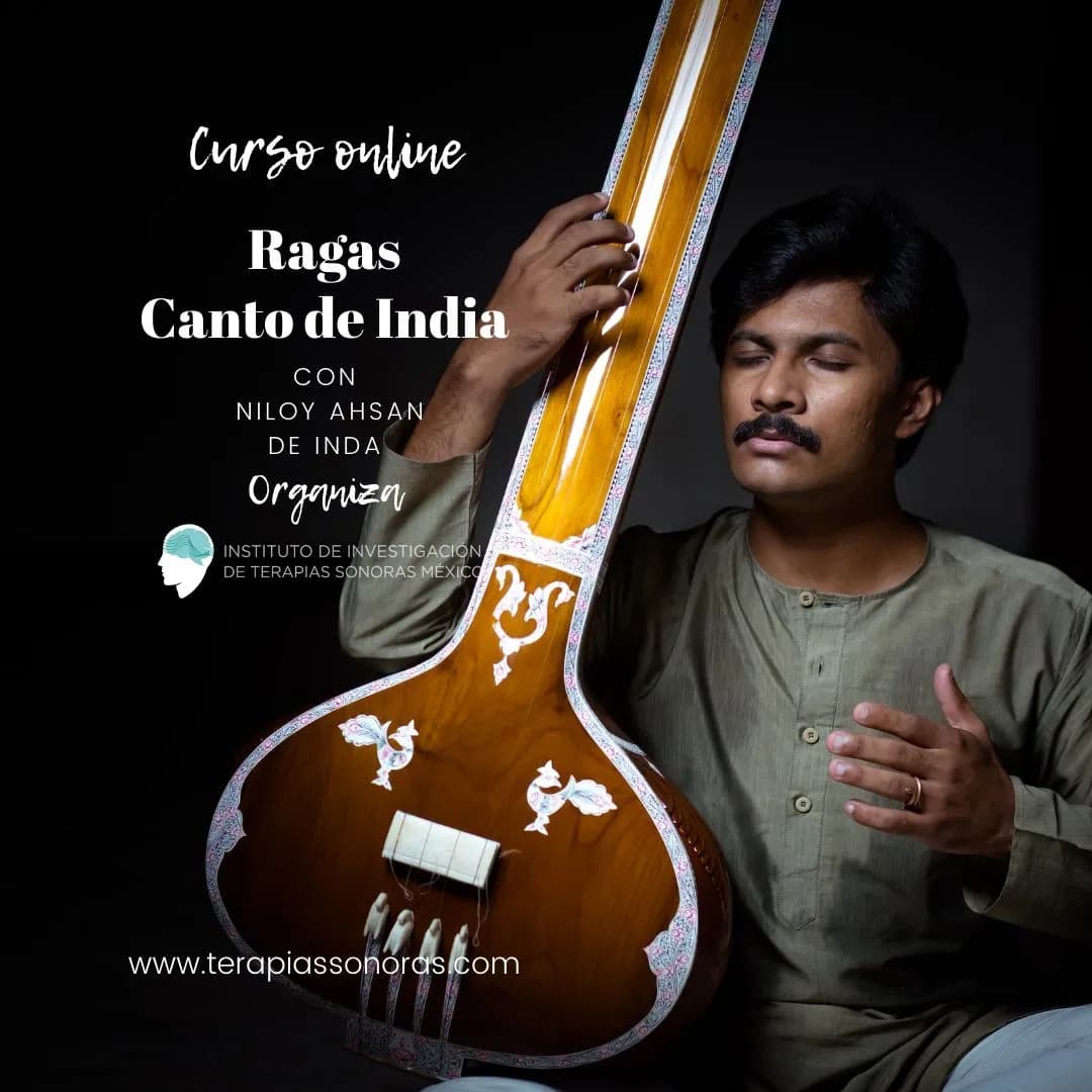 Imagen promocional del curso de canto de ragas de India